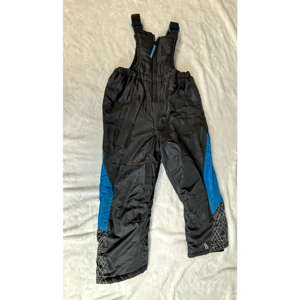 AQ Youth Black-Blue Snow Bib Overalls Size 5T